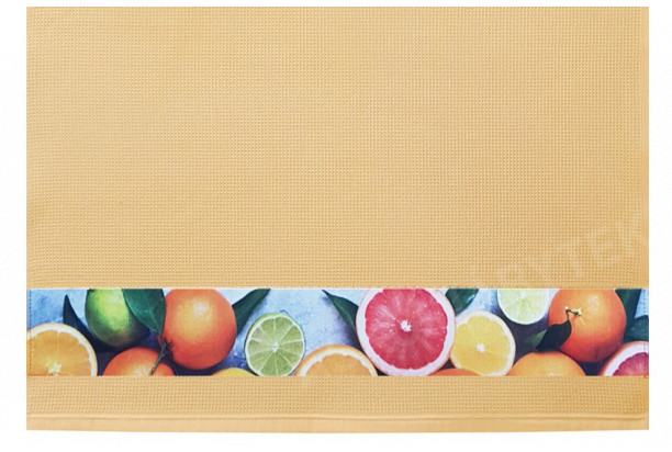 Vaflová kuchyňská utěrka 50x70 cm, citrusy, žlutá