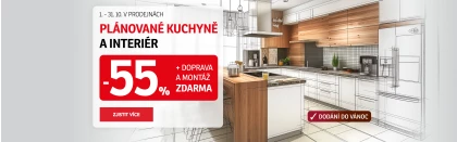 55% na plánované kuchyně 10-2024