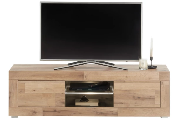 TV stolek s osvětlením Oakland 140 cm, dub montana