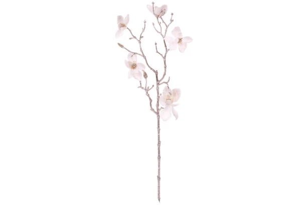 Umělá květina Zasněžená magnolie 65 cm, bílá