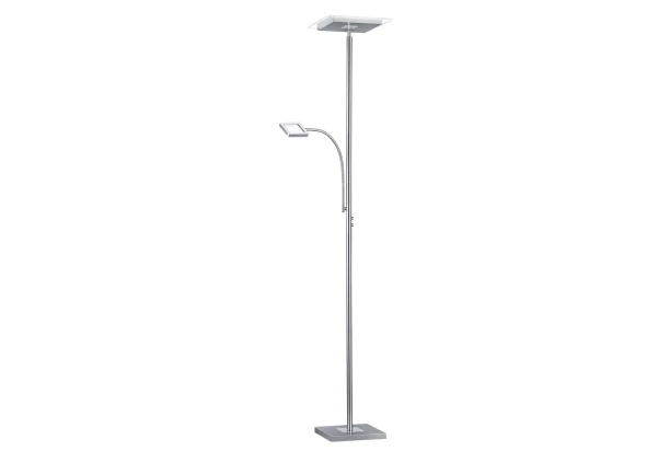 Stojací LED lampa Wicket 182 cm, matný nikl