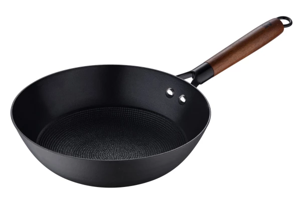 Wok pánev Odin 24 cm, železo, černá