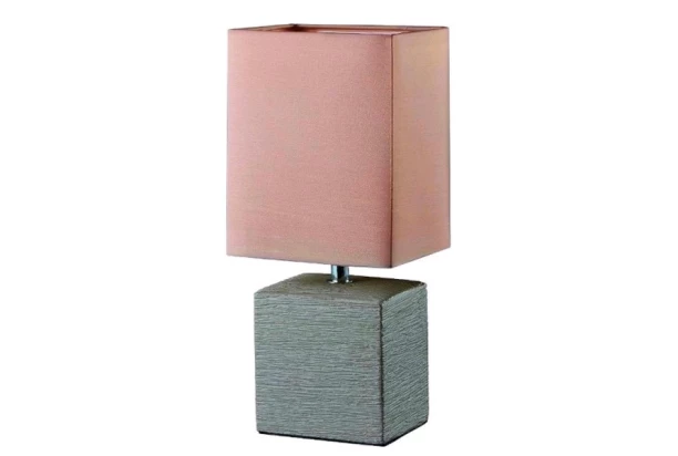 Stolní lampa Ping, taupe látka