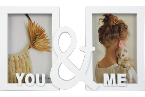 Fotorámeček You & Me, 2x 10x15 cm, bílý