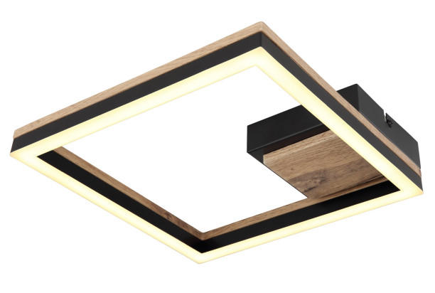 Stropní LED osvětlení Beatrix 27 cm, kov/dřevo