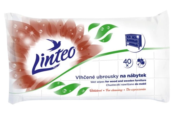 Vlhčené ubrousky Linteo Satin na nábytek, 40 ks