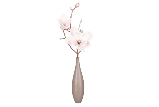 Vánoční dekorace Zasněžená magnolie 50 cm, růžová