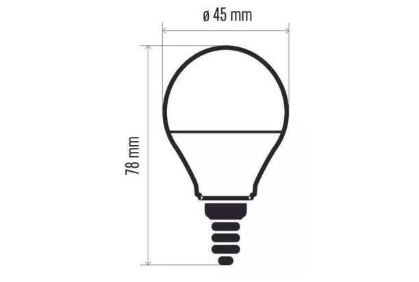 Mini LED žárovka E14 5W teplá bílá