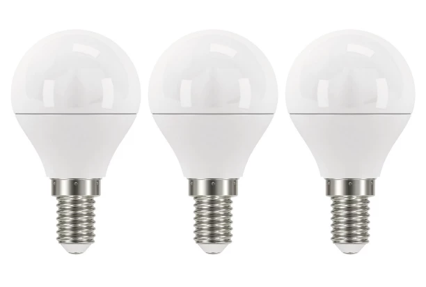 LED žárovka (3 ks) Classic mini globe, E14, 5 W, 470 lm