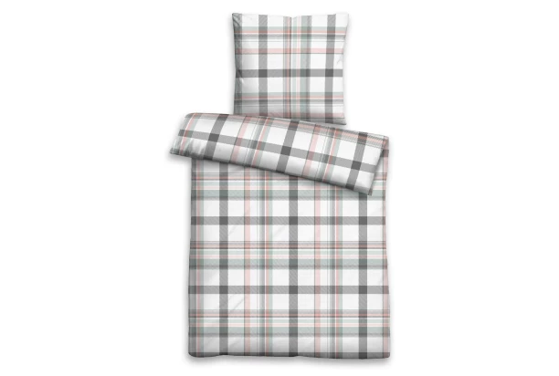 Povlečení krepové, šedý tartan