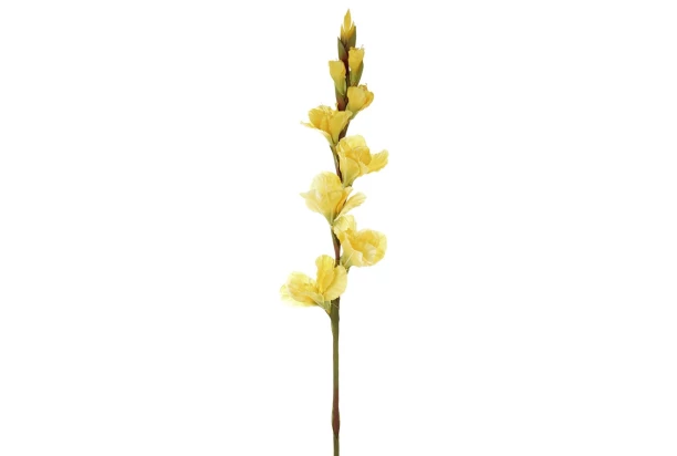 Umělá květina Gladiola 85 cm, žlutá