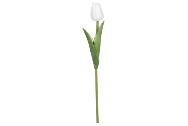 Umělá květina Tulipán 34 cm, bílá