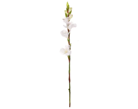 Umělá květina Gladiola 85 cm, bílá