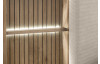 Postel s nočními stolky Daria 180x200 cm, dub/bílá, s osvětlením