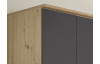 Šatní skříň Bremen, 91 cm, dub artisan/tmavě šedá