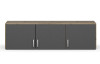 Skříňový nástavec Bremen, 136 cm, dub artisan/tmavě šedý