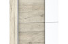 Šatní skříň Heimo, 125 cm, dub san remo/bílá