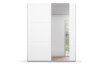 Šatní skříň Kronach, 175 cm, bílá/zrcadlo