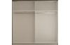Šatní skříň Kiara 215 cm, bílá/dub baysen