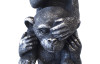 Dekorační soška Tři moudré opice 31 cm, černá