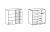 Šatní skříň se zrcadlem Emden, 135 cm, bílá