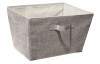 Úložný box 30x30x30 cm, světle šedý textil