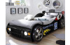 Dětská závodní postel Energy 90x200 cm, černé auto s osvětlením