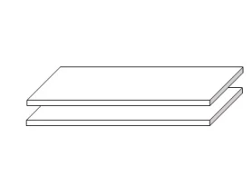 Set polic do skříně (2 ks) Sarnia, 105 cm