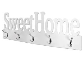 Nástěnný věšákový panel Sweet Home, bílý