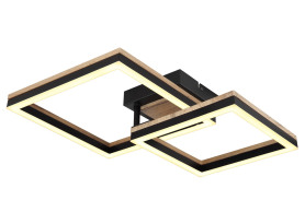 Stropní LED osvětlení Beatrix 49 cm, kov/dřevo