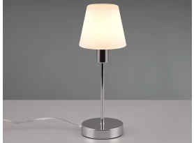 Stolní lampa Luis, bílé sklo