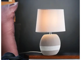 Stolní lampa Creto 33 cm, šedá/bílá