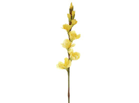Umělá květina Gladiola 85 cm, žlutá