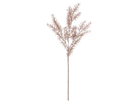 Umělá květina Asparagus s glitry, měděná, 78 cm