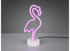 Stolní LED lampa Plameňák, bílá