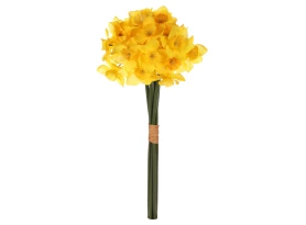 Umělá kytice Narcisky v pugetu 34 cm, žlutá