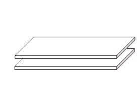 Set polic do skříně (2 ks) Locarno, 90 cm