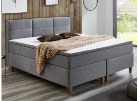 Postel boxspring Ardi 180x200 cm, šedá tkanina