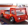 Dětská postel Spark 90x200 cm, červené hasičské auto s osvětlením
