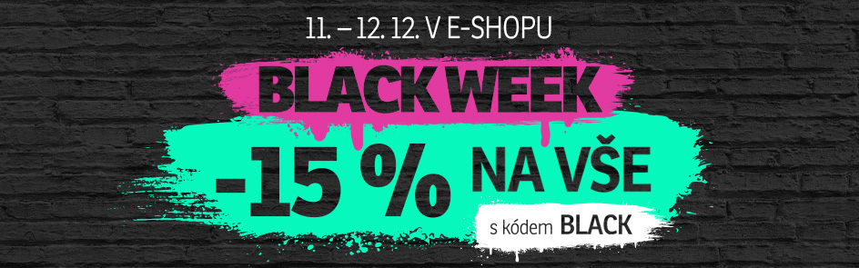 BLACK WEEK JE KONEČNĚ TADY! SLEVA -15 % NAVÍC s kódem BLACK